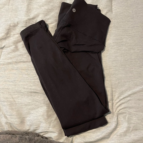 Lululemon leggings - black aligns 3/4 - Picture 1 of 2